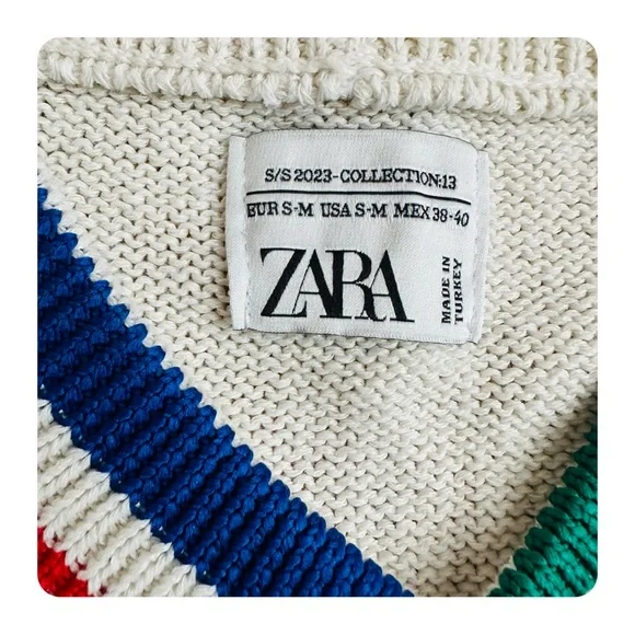★ Zara Unisex Limited Edition Asymmetrical Woven Vest 2023 SS - Cream ★